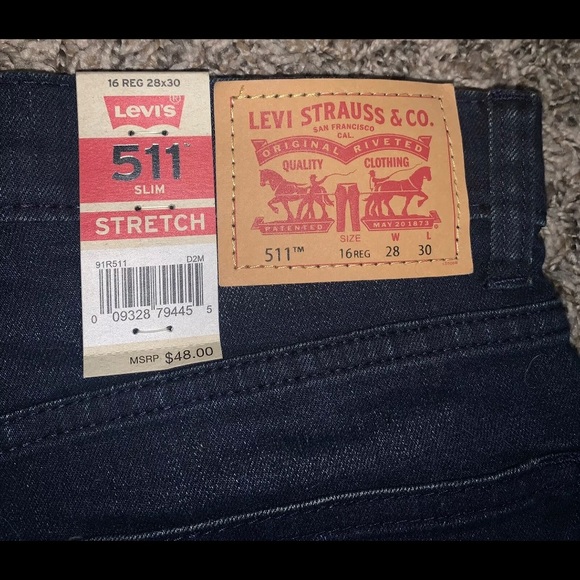 Levi's 511 SlimFit Stretch Reg:28x30 Charcoal Wash - Picture 4 of 8